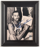Wilt Chamberlain Signed 76ers Custom Framed Photo Display (PSA) at PristineAuction.com