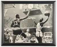 Wilt Chamberlain, Bill Russell & Tom Heinsohn Signed Custom Framed Photo Display (PSA) at PristineAuction.com