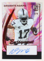 Davante Adams 2024 Leaf Pro Set Pure Enjoyment Red Sparkle Autographs #PEDA1 #3/4 at PristineAuction.com