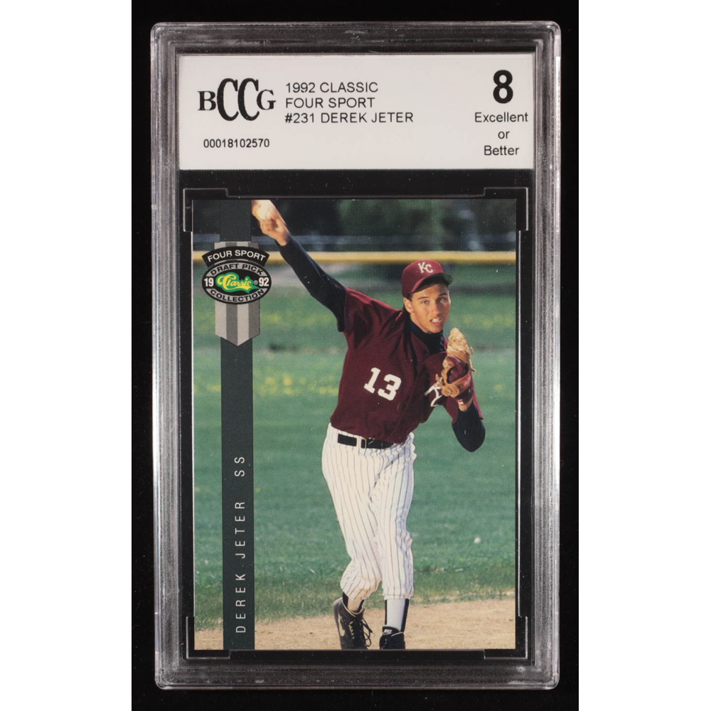 Derek Jeter 1992 Four Sport #231 RC (BCCG 8) at PristineAuction.com