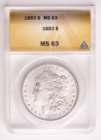 1883 Morgan Silver Dollar (ANACS MS63) at PristineAuction.com