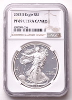 2022-S American Silver Eagle 1oz .999 Fine Silver $1 Coin (NGC Proof 69 Ultra Cameo) at PristineAuction.com