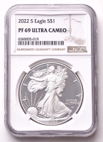 2022-S American Silver Eagle 1oz .999 Fine Silver $1 Coin (NGC Proof 69 Ultra Cameo) at PristineAuction.com