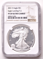 2021-S American Silver Eagle Type 2 1oz .999 Fine Silver $1 Coin (NGC Proof 69 Ultra Cameo) at PristineAuction.com