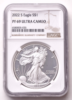 2022-S American Silver Eagle 1oz .999 Fine Silver $1 Coin (NGC Proof 69 Ultra Cameo) at PristineAuction.com