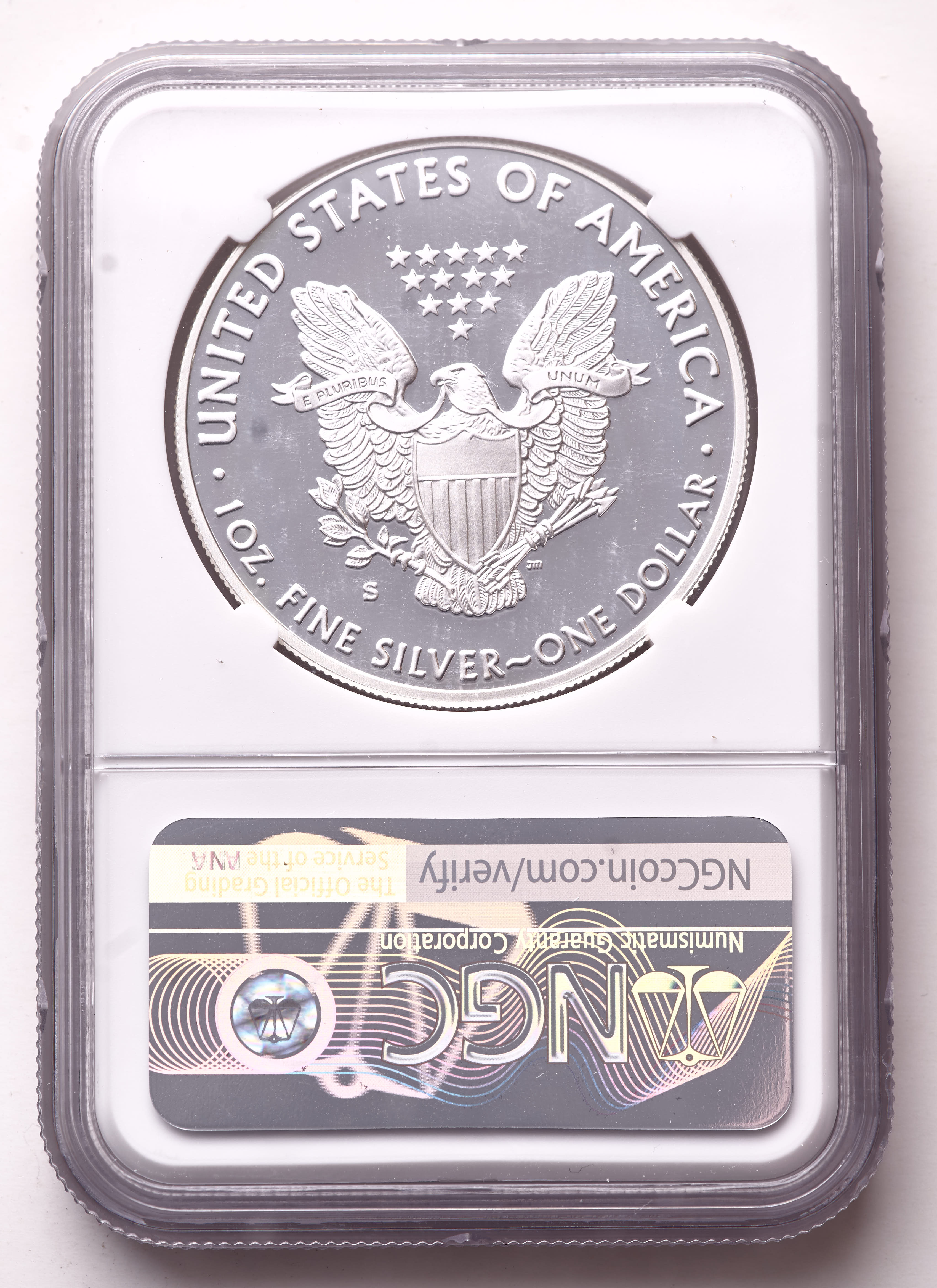 2018-S American Silver Eagle 1oz .999 Fine Silver $1 Coin (NGC Proof 69 Ultra Cameo) at PristineAuction.com 2018-S American Silver Eagle 1oz .999 Fine Silver $1 Coin (NGC Proof 69 Ultra Cameo) at PristineAuction.com