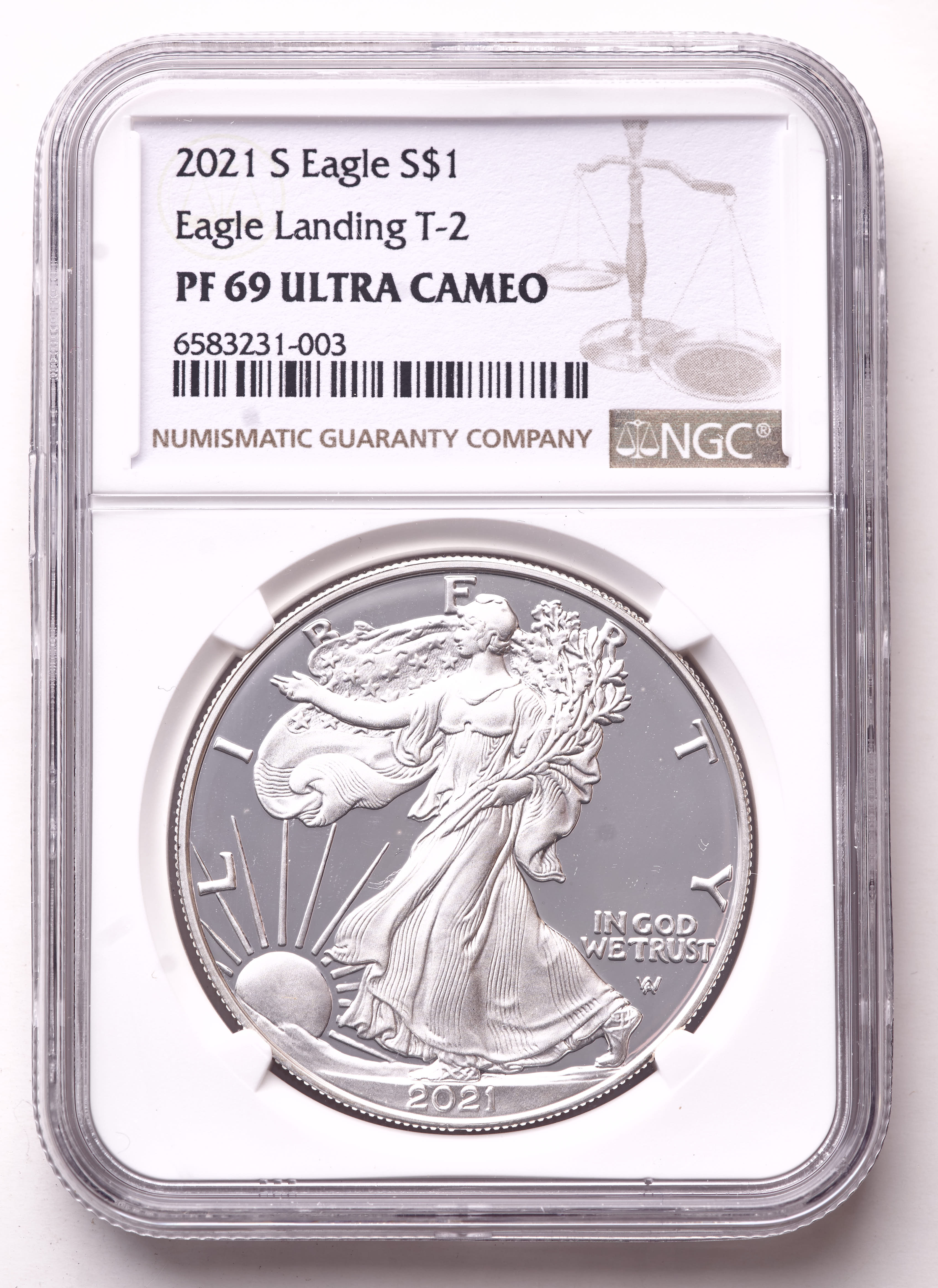 2021-S American Silver Eagle 1oz .999 Fine Silver $1 Coin (NGC Proof 69 Ultra Cameo) at PristineAuction.com 2021-S American Silver Eagle 1oz .999 Fine Silver $1 Coin (NGC Proof 69 Ultra Cameo) at PristineAuction.com