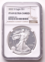 2022-S American Silver Eagle 1oz .999 Fine Silver $1 Coin (NGC Proof 69 Ultra Cameo) at PristineAuction.com