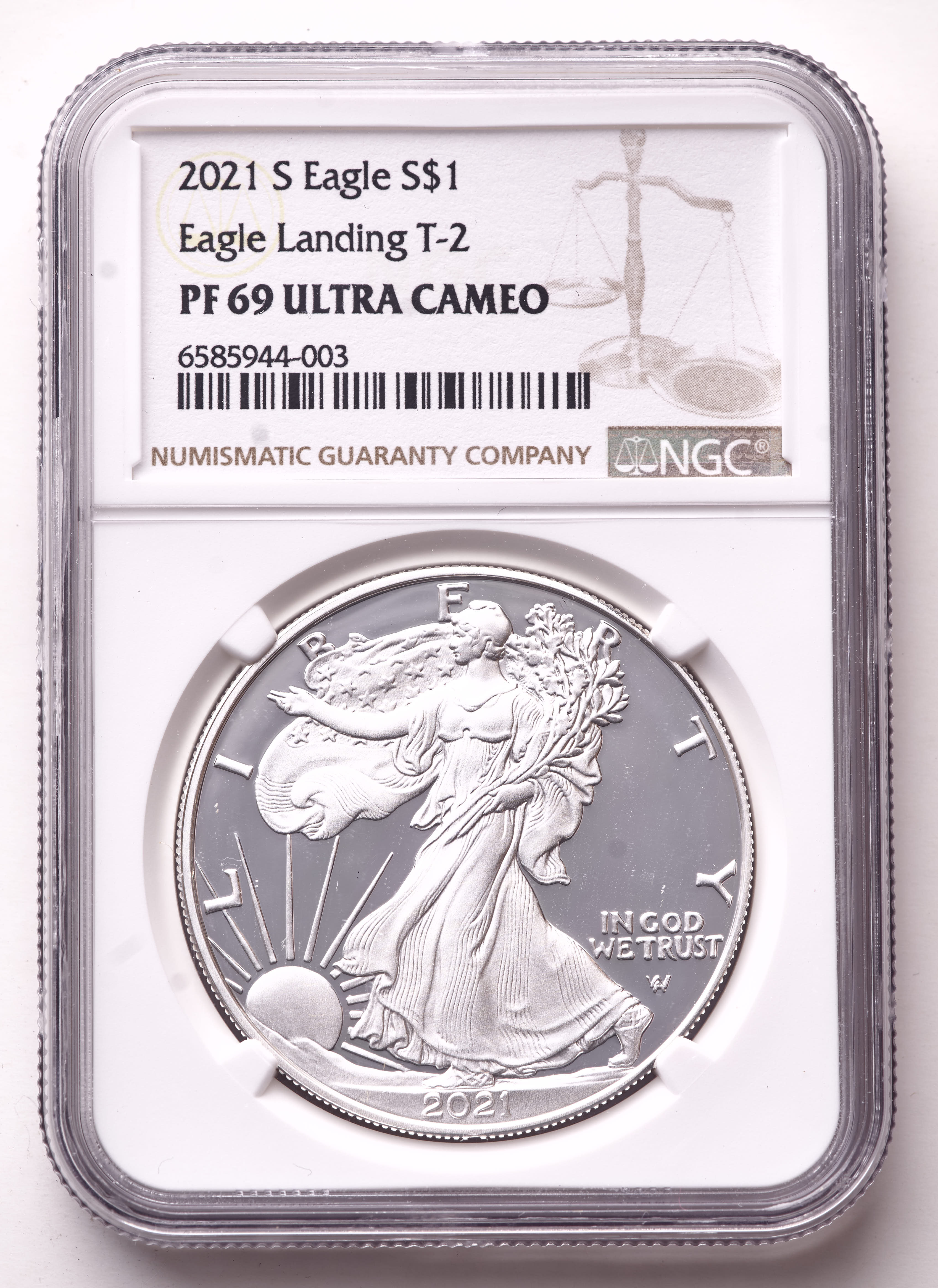 2021-S American Silver Eagle 1oz .999 Fine Silver $1 Coin (NGC Proof 69 Ultra Cameo) at PristineAuction.com 2021-S American Silver Eagle 1oz .999 Fine Silver $1 Coin (NGC Proof 69 Ultra Cameo) at PristineAuction.com