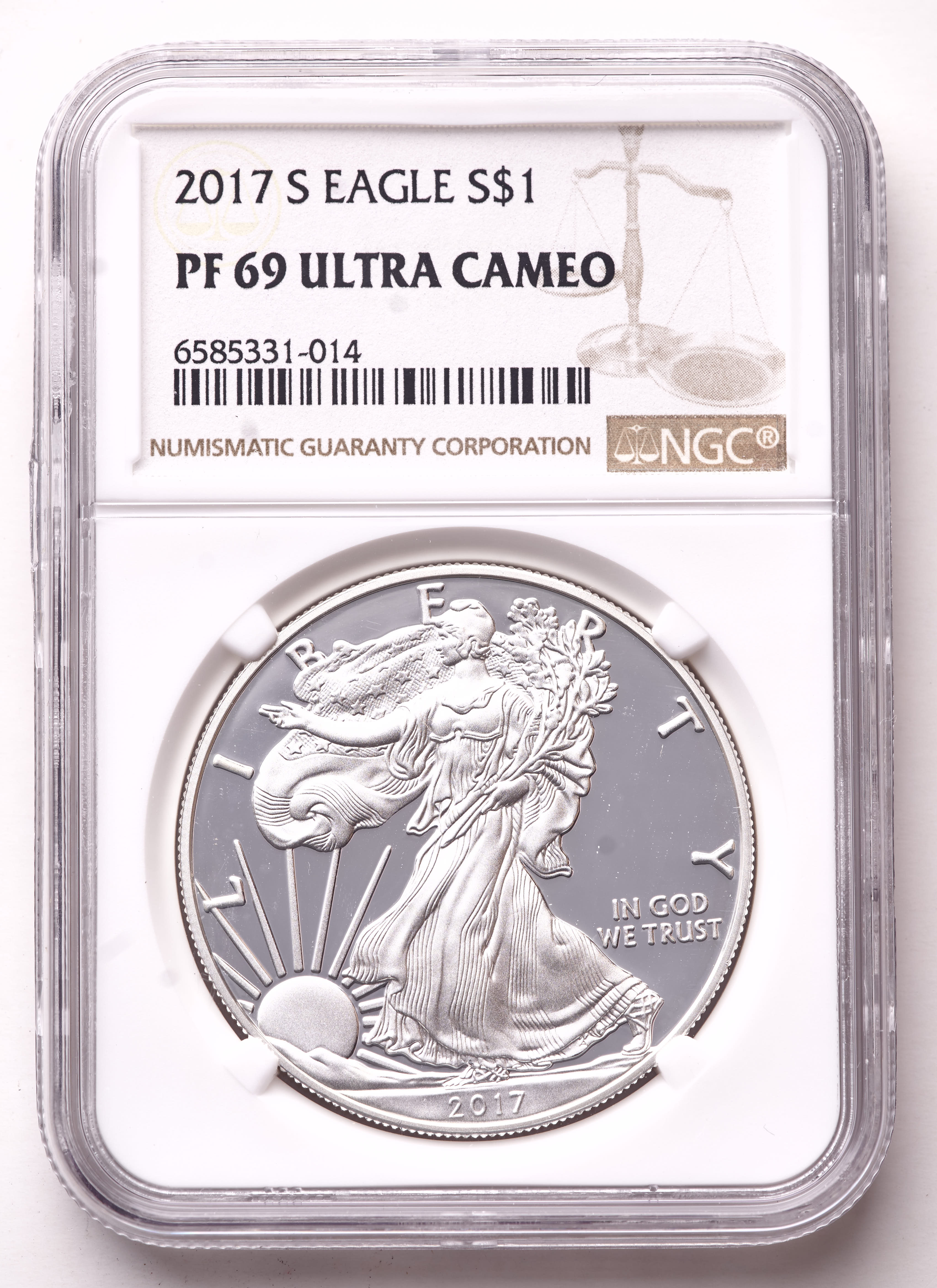 2017-S American Silver Eagle 1oz .999 Fine Silver $1 Coin (NGC Proof 69 Ultra Cameo) at PristineAuction.com 2017-S American Silver Eagle 1oz .999 Fine Silver $1 Coin (NGC Proof 69 Ultra Cameo) at PristineAuction.com