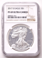 2017-S American Silver Eagle 1oz .999 Fine Silver $1 Coin (NGC Proof 69 Ultra Cameo) at PristineAuction.com
