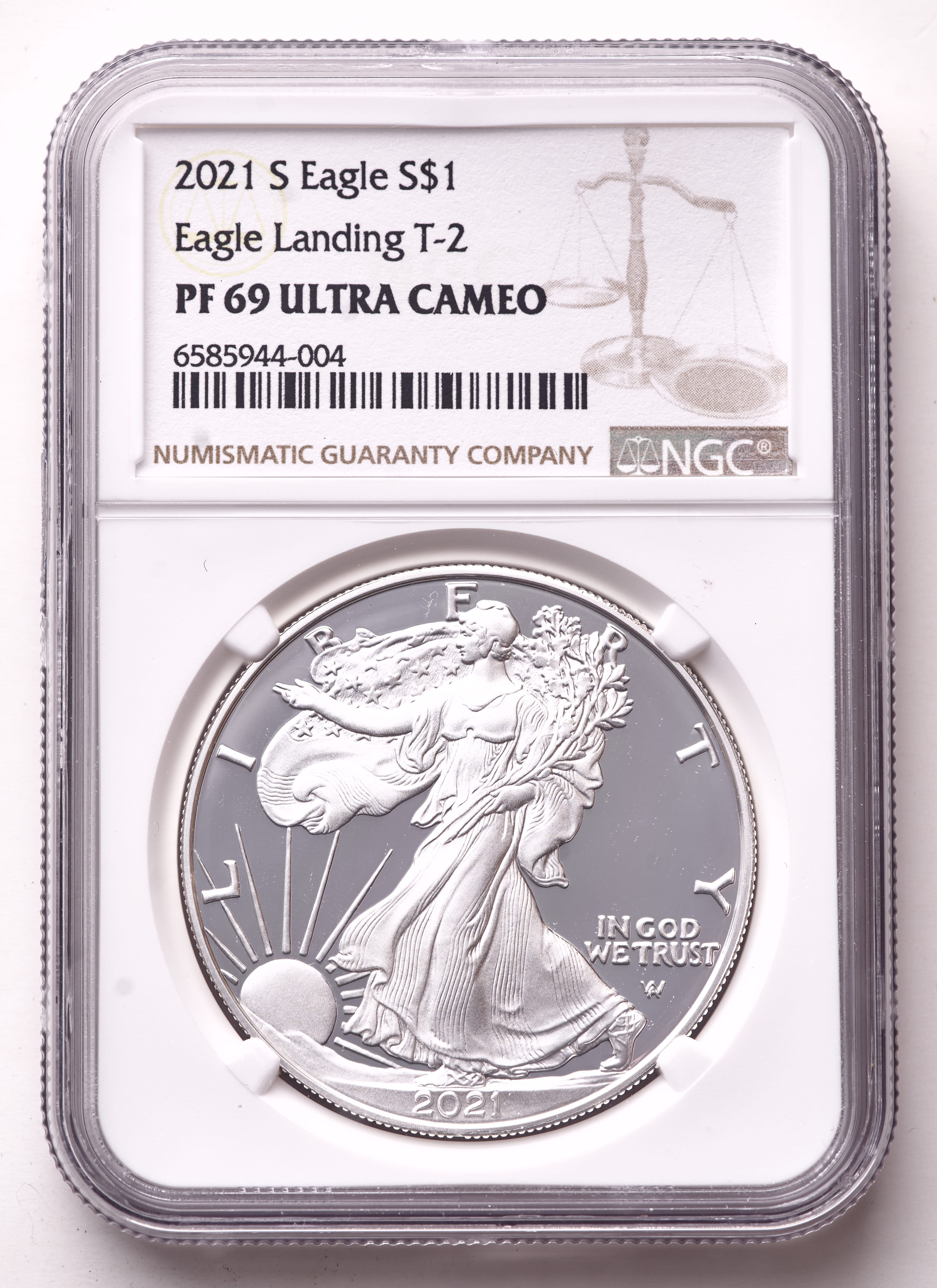 2021-S American Silver Eagle 1oz .999 Fine Silver $1 Coin (NGC Proof 69 Ultra Cameo) at PristineAuction.com 2021-S American Silver Eagle 1oz .999 Fine Silver $1 Coin (NGC Proof 69 Ultra Cameo) at PristineAuction.com