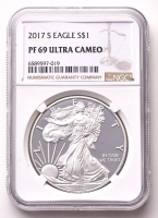 2017-S American Silver Eagle 1oz .999 Fine Silver $1 Coin (NGC Proof 69 Ultra Cameo) at PristineAuction.com