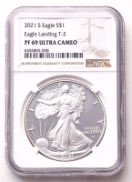 2021-S American Silver Eagle 1oz .999 Fine Silver $1 Coin (NGC Proof 69 Ultra Cameo) at PristineAuction.com