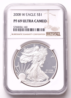 2008-W American Silver Eagle 1oz .999 Fine Silver $1 Coin (NGC Proof 69 Ultra Cameo) at PristineAuction.com