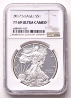 2017-S American Silver Eagle 1oz .999 Fine Silver $1 Coin (NGC Proof 69 Ultra Cameo) at PristineAuction.com