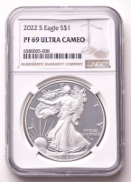 2022-S American Silver Eagle 1oz .999 Fine Silver $1 Coin (NGC Proof 69 Ultra Cameo) at PristineAuction.com