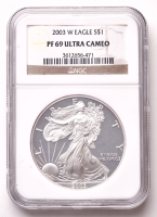 2003-W American Silver Eagle 1oz .999 Fine Silver $1 Coin (NGC Proof 69 Ultra Cameo) at PristineAuction.com
