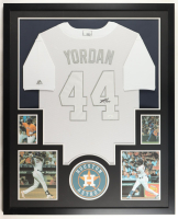 Yordan Alvarez Signed Custom Framed Jersey Display (JSA) at PristineAuction.com