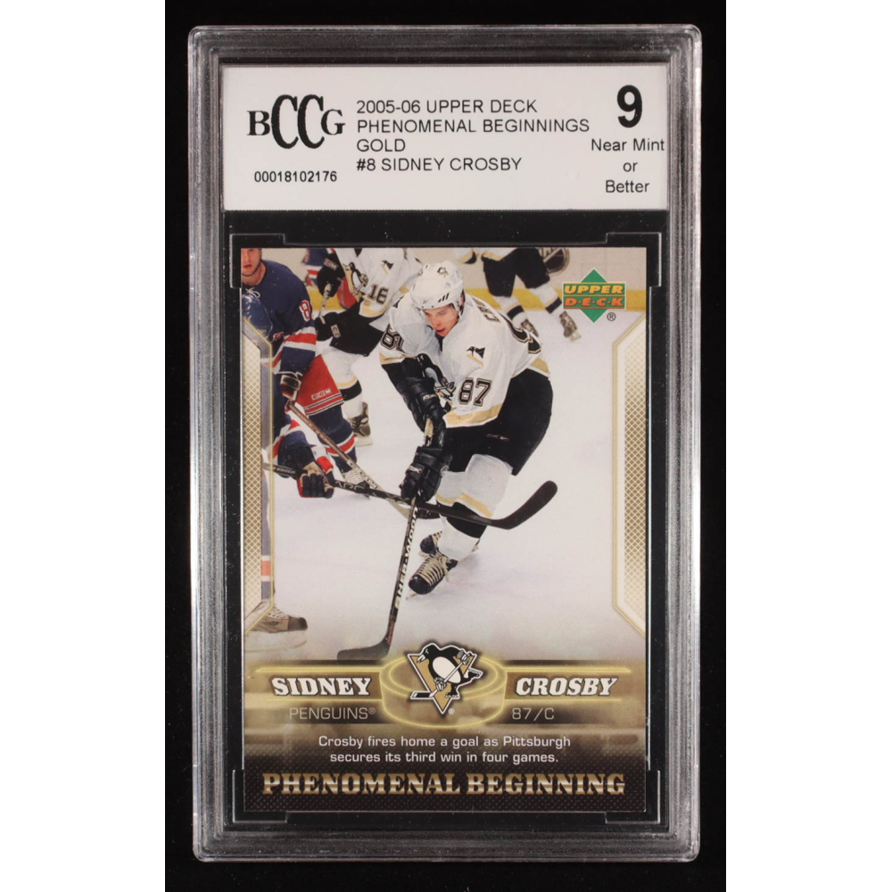Sidney Crosby 2005-06 Upper Deck Phenomenal Beginnings Gold #8 RC (BCCG 9) at PristineAuction.com