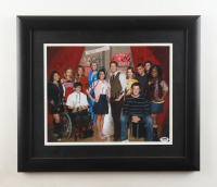 "Glee" Custom Framed Photo Display Signed by (10) with Jane Lynch, Cory Monteith, Lea Michele, Naya Rivera (PSA) at PristineAuction.com