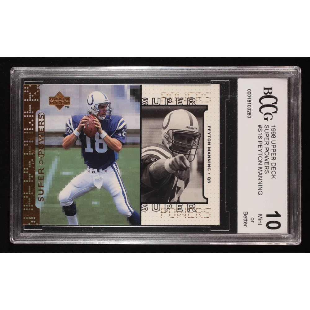 Peyton Manning 1998 Upper Deck Super Powers #S16 RC (BCCG 10) at PristineAuction.com