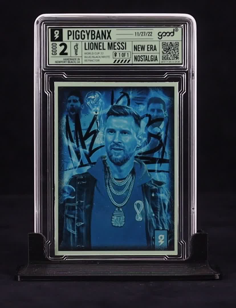 Lionel Messi PiggyBanx Good 2 24k Gold Refractor #1/1 with Case at PristineAuction.com