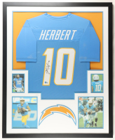 Justin Herbert Signed Custom Framed Jersey (Beckett) at PristineAuction.com