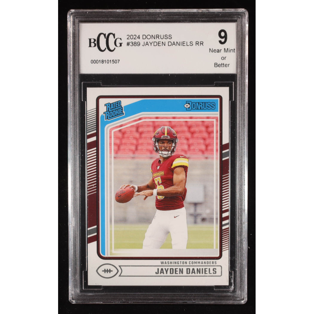 Jayden Daniels 2024 Donruss #389 RR RC (BCCG 9) at PristineAuction.com