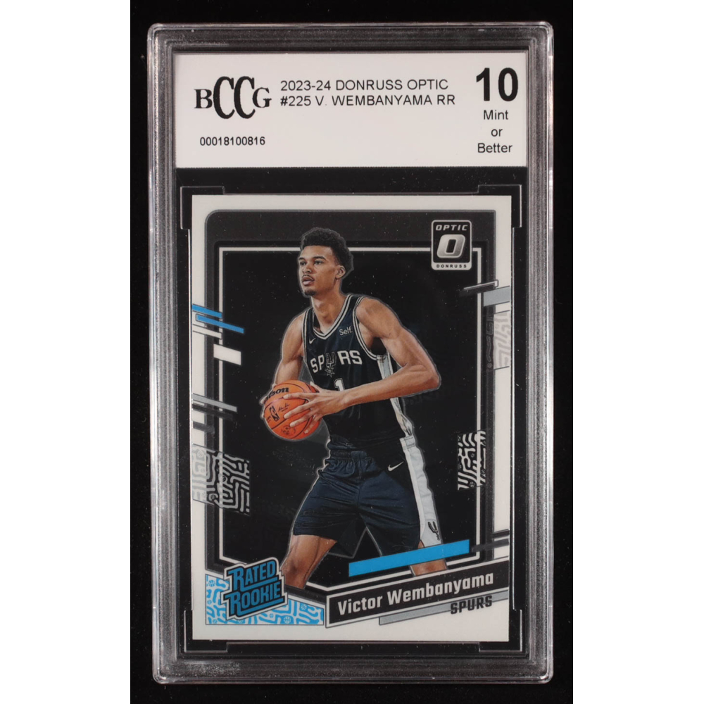 Victor Wembanyama 2023-24 Donruss Optic #225 RR RC (BCCG 10) at PristineAuction.com