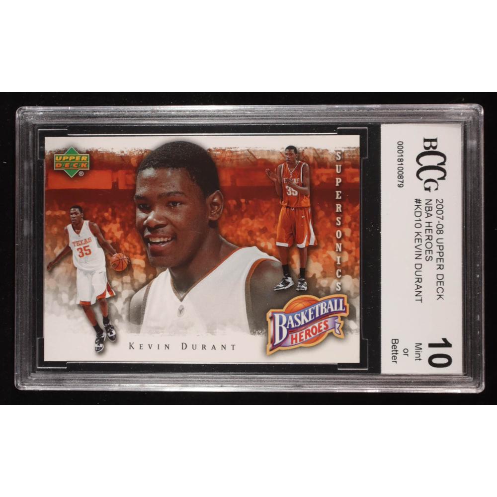 Kevin Durant 2007-08 Upper Deck NBA Heroes #KD10 RC (BCCG 10) at PristineAuction.com