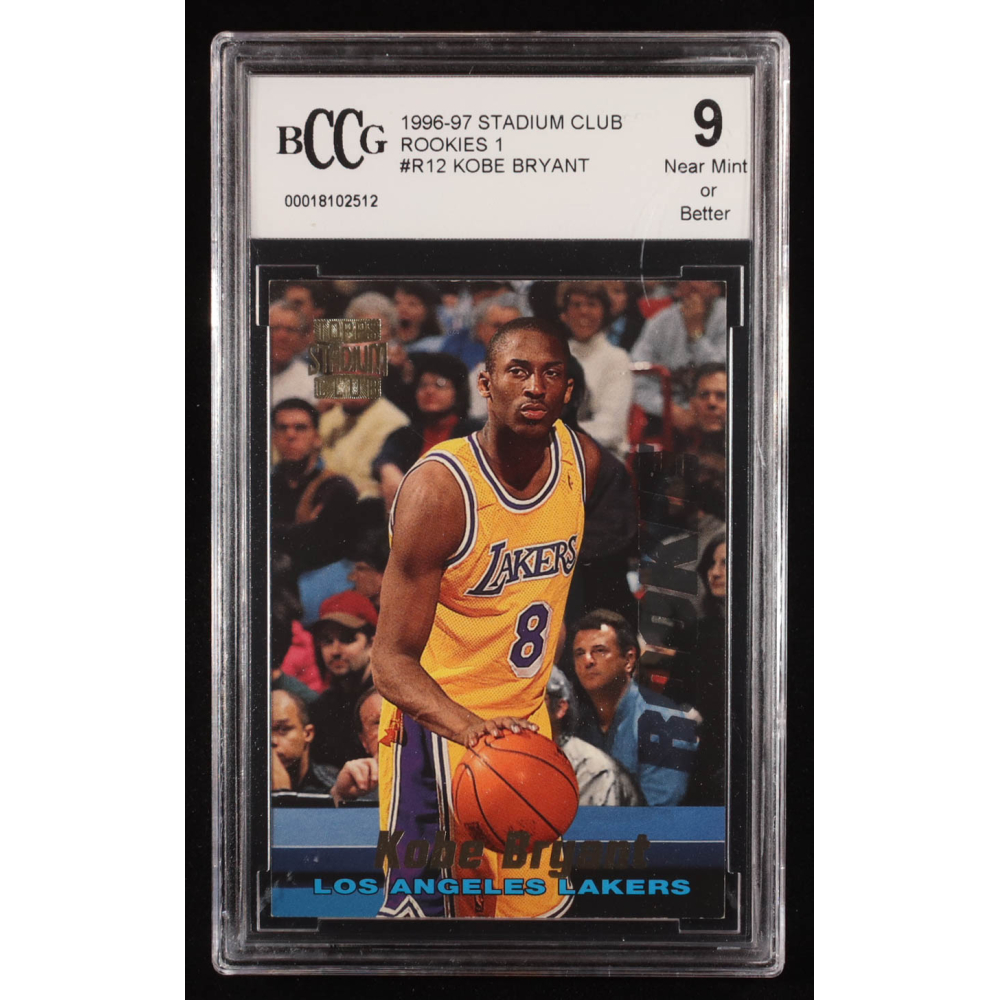 Kobe Bryant 1996-97 Stadium Club Rookies 1 #R12 RC (BCCG 9) at PristineAuction.com