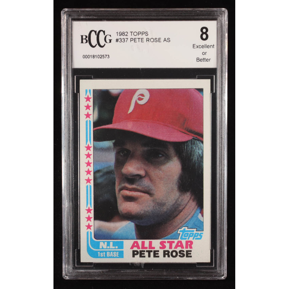 Pete Rose 1982 Topps #337 AS (BCCG 8) at PristineAuction.com