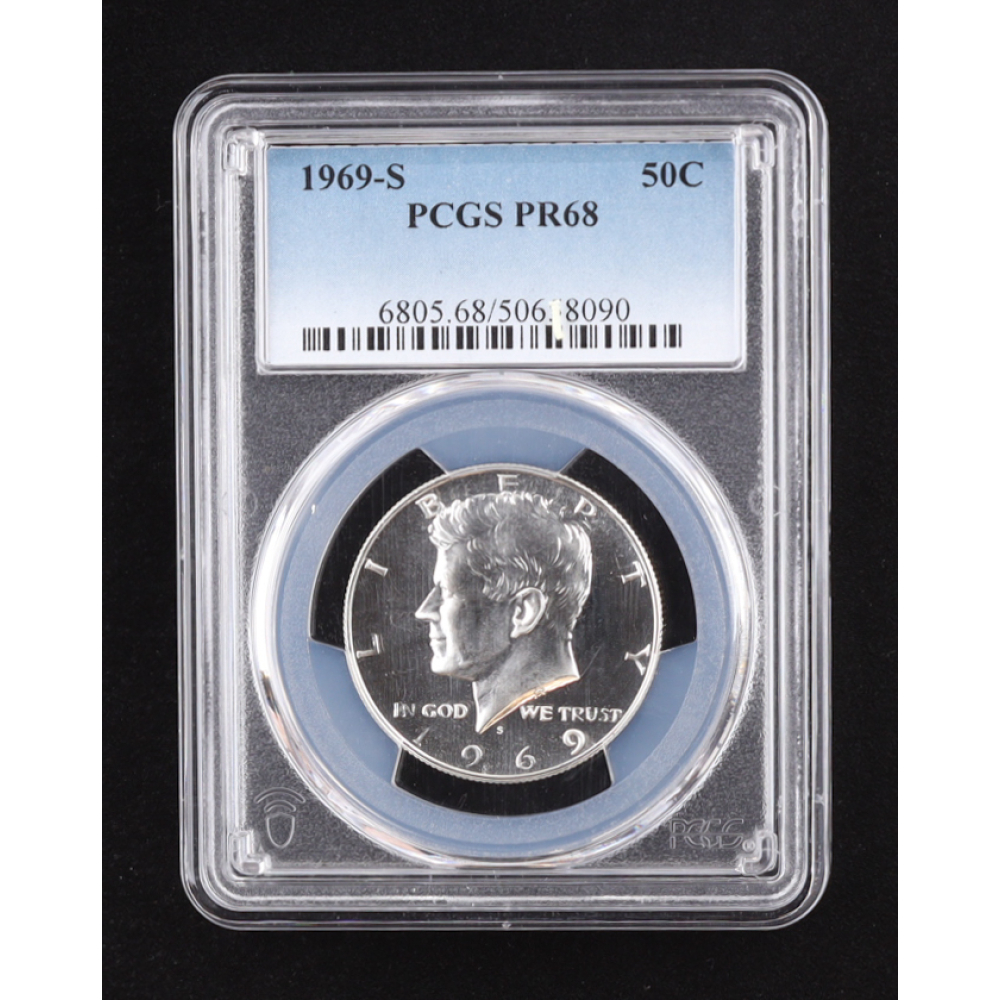 1969-S Kennedy Half Dollar (PCGS PR68) at PristineAuction.com