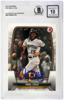 Oneil Cruz Signed 2023 Bowman #19 (BGS | Auto 10) at PristineAuction.com
