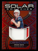 Drake Maye 2024 Panini Obsidian Solar Swatches Red #SSDME RC #28/75 at PristineAuction.com