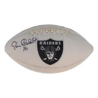 Jim Plunkett Signed Raiders Logo Football (Schwartz) at PristineAuction.com