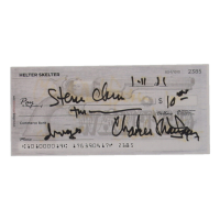 Charles Manson Signed Personal Check (ACOA) at PristineAuction.com
