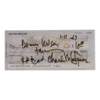 Charles Manson Signed Check (ACOA) at PristineAuction.com