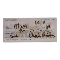 Charles Manson Signed Check (ACOA) at PristineAuction.com