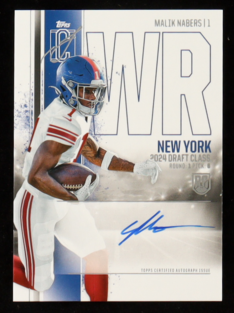Malik Nabers 2024 Topps Signature Class Rookie Autographs #RCAMN RC at PristineAuction.com Malik Nabers 2024 Topps Signature Class Rookie Autographs #RCAMN RC at PristineAuction.com