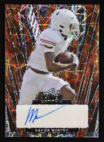 Xavier Worthy 2024 Leaf Metal Autographs Laser Fire #BAXW2 RC #1/2 at PristineAuction.com