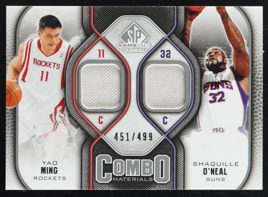 Shaquille O'Neal / Yao Ming 2009-10 SP Game Used Combo Materials #CMMO #451/499 at PristineAuction.com Shaquille O'Neal / Yao Ming 2009-10 SP Game Used Combo Materials #CMMO #451/499 at PristineAuction.com