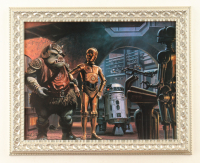 "Star Wars" C3-PO & R2-D2 Custom Framed Art Print Display at PristineAuction.com
