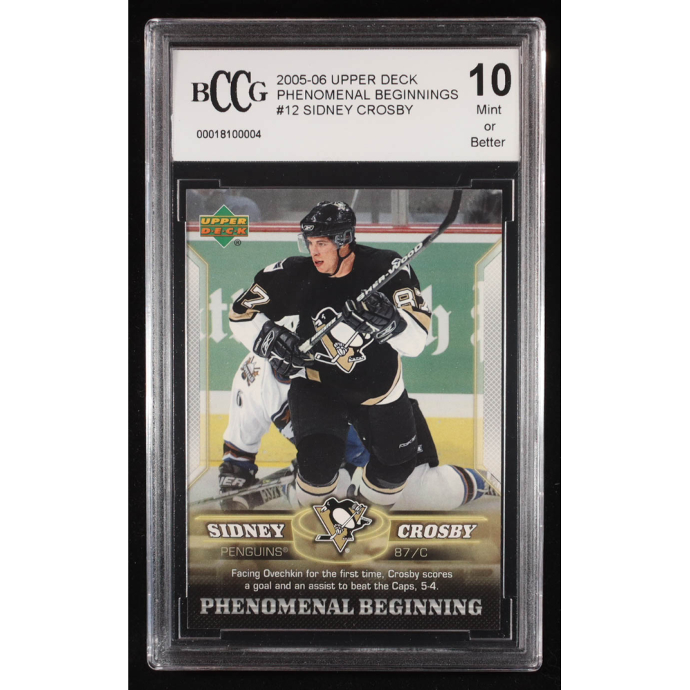 Sidney Crosby 2005-06 Upper Deck Phenomenal Beginnings #12 RC (BCCG 10) at PristineAuction.com