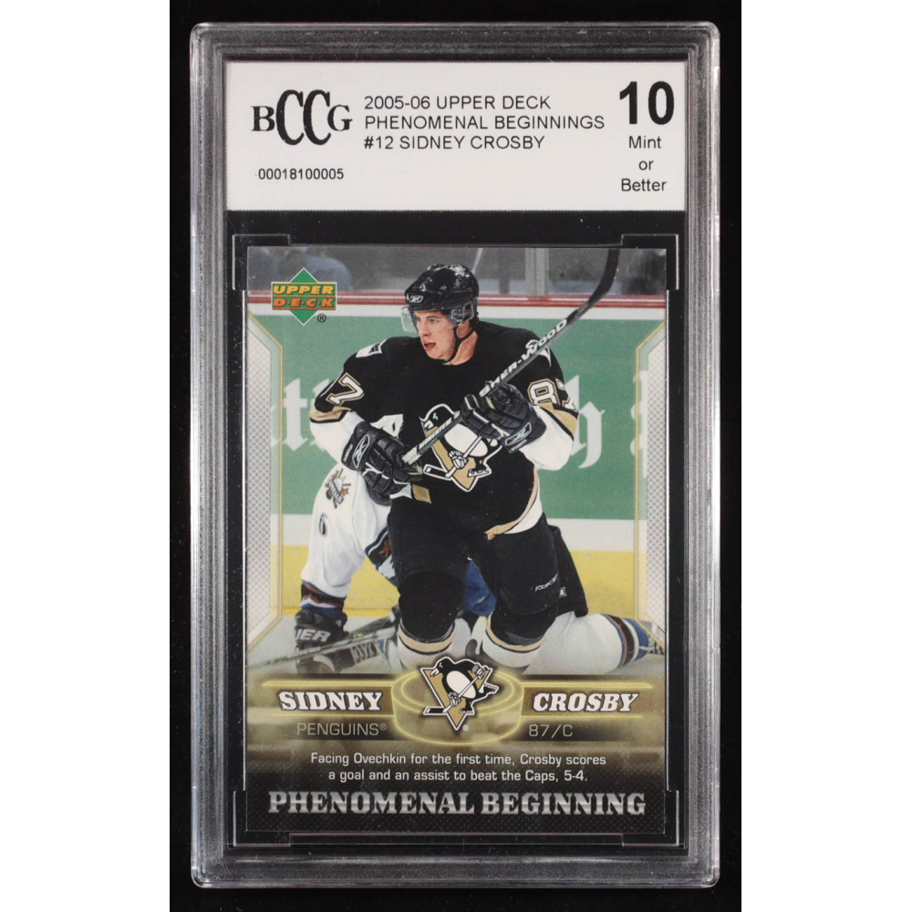 Sidney Crosby 2005-06 Upper Deck Phenomenal Beginnings #12 RC (BCCG 10) at PristineAuction.com