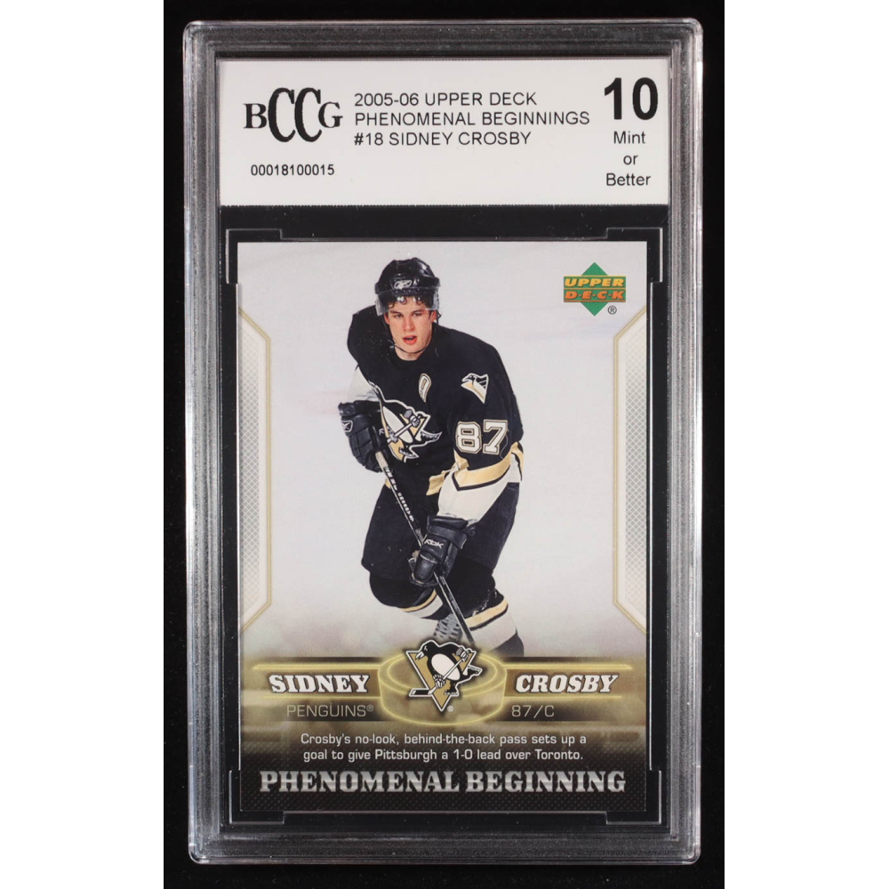 Sidney Crosby 2005-06 Upper Deck Phenomenal Beginnings #18 RC (BCCG 10) at PristineAuction.com