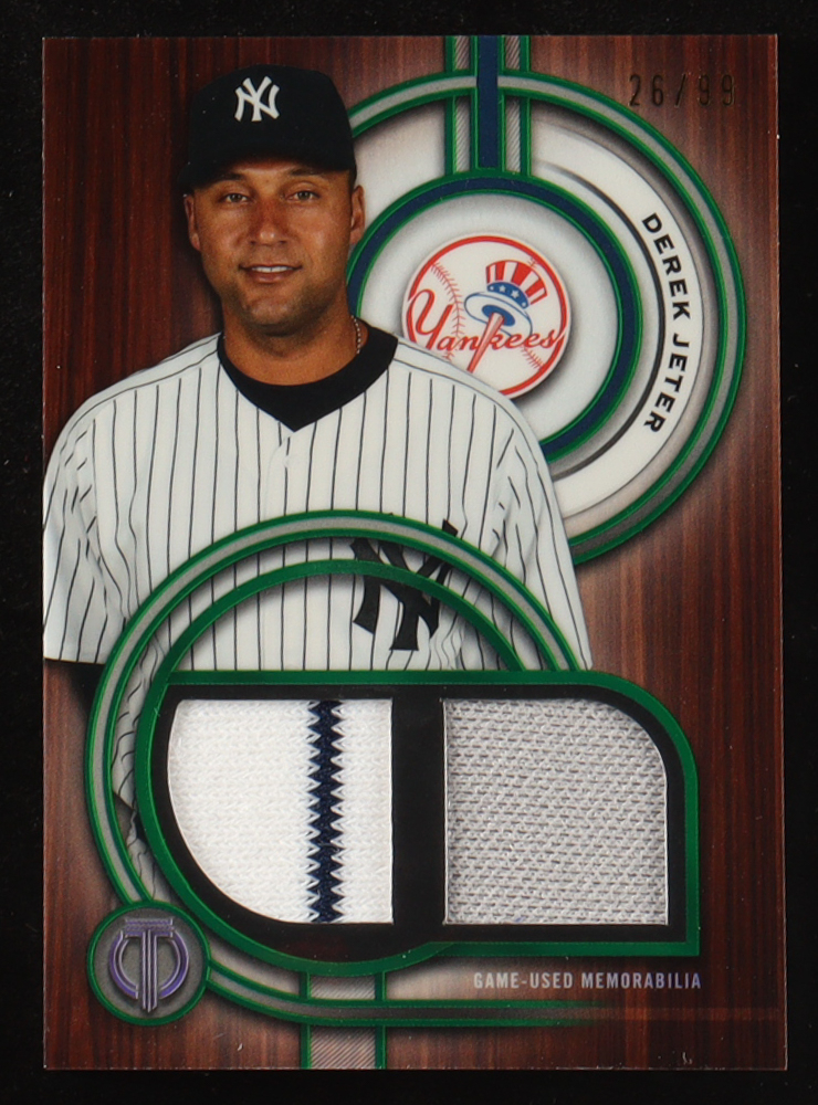 Derek Jeter 2025 Topps Tribute Dual Relics Green #DRDJ #26/99
