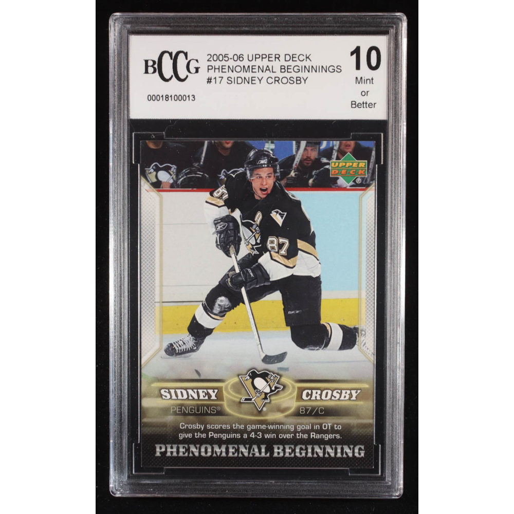 Sidney Crosby 2005-06 Upper Deck Phenomenal Beginnings #17 RC (BCCG 10) at PristineAuction.com
