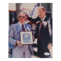Enos Slaughter & Peter Ueberroth Signed 8x10 Photo (JSA) at PristineAuction.com